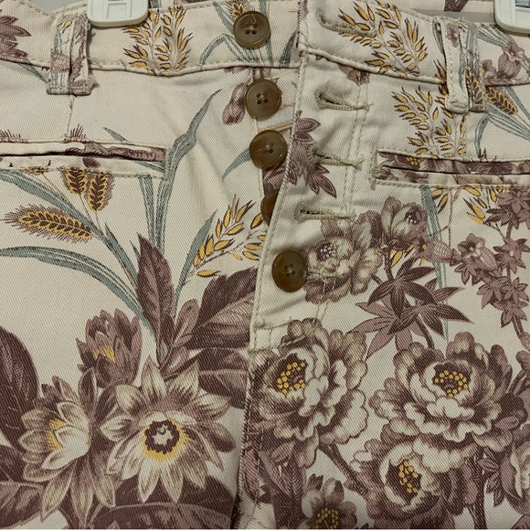 Anthropologie Pilcro & The Letterpress The High Rise Trouser Bootcut Floral 25R - Picture 7 of 8